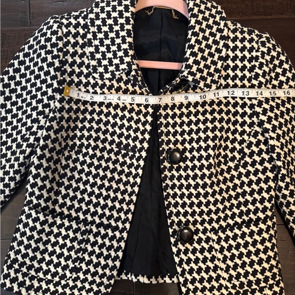 Trina Turk Chic Black and White Houndstooth Jacket classic elegant feminine - Picture 7 of 11